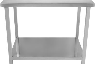 Professionaalne töölaud Roostevaba teras Alusriiul 1400x800x900mm | Adexa DWT80140