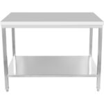 Professionaalne töölaud Roostevabast terasest alariiul 1500x800x900mm | Adexa DWT80150
