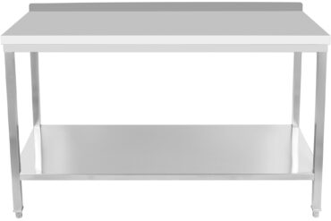 Professionaalne töölaud Roostevaba teras Alumine riiul Tagasein 1600x800x900mm | Adexa DWT80160B