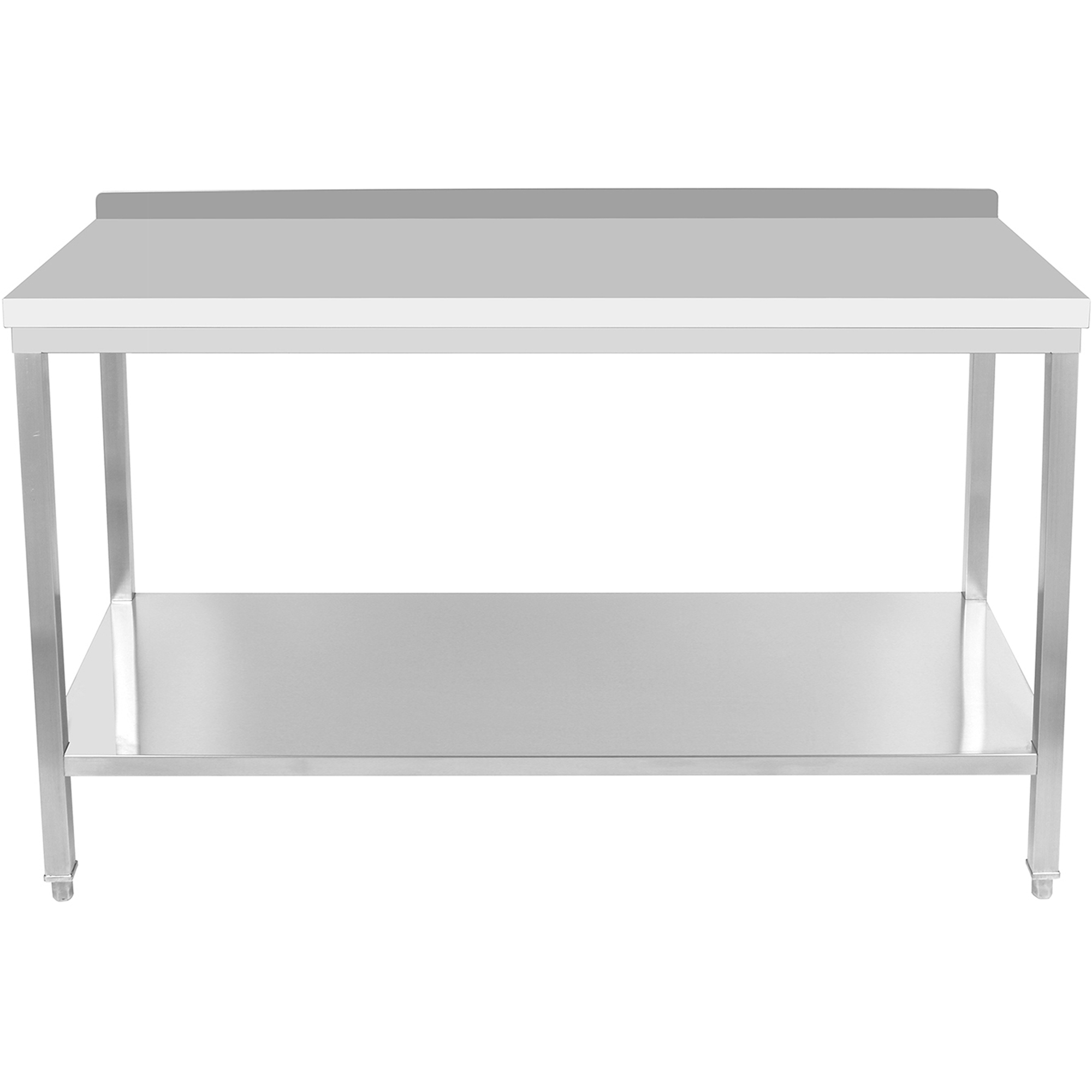 Professionaalne töölaud Roostevaba teras Alumine riiul Tagasein 1600x800x900mm | Adexa DWT80160B Professionaalne töölaud Roostevaba teras Alumine riiul Tagasein 1600x800x900mm | Adexa DWT80160B - Image 1