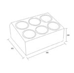 Söögiriistade korvihoidja 6-aukne roostevaba teras | Adexa KFB06B - Image 2