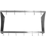 Seinariiul pottide hoidikuga 12 konksu Roostevaba teras 900x300x300mm | Adexa VMR0930 - Image 4