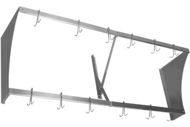 Seinariiul pottide hoidikuga 12 konksu Roostevaba teras 1200x300x300mm | Adexa VMR1230