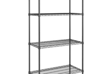 Kaubanduslik riiulisüsteem 4 tasandiga 1000 kg 900x450x1800 mm pulbervärvitud teras must | Adexa WH9045180A4