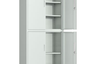 Professionaalne metallhoiukapp 4 pöördust 900x400x1800mm Lukk 3 reguleeritavat riiulit Helehall | Adexa SEFC2LG