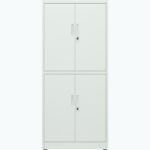 Professionaalne metallhoiukapp 4 pöördust 900x400x1800mm Lukk 3 reguleeritavat riiulit Helehall | Adexa SEFC2LG - Image 4