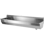 Seinale kinnitatav potipesu valamu 1800x380x320mm roostevabast terasest 1 kauss | Adexa YDWPS18038