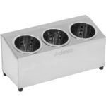 Kaubanduslik söögiriistade korvihoidja 3 auku roostevaba teras | Adexa KFA03B