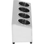 Kaubanduslik nugade-kahvlite korvihoidja 4-auku roostevaba teras | Adexa KFA04B - Image 4