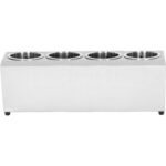 Kaubanduslik nugade-kahvlite korvihoidja 4-auku roostevaba teras | Adexa KFA04B - Image 3