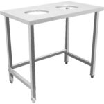 Professionaalne jäätmelaud kaks jäätmeauku Roostevaba teras 1000x600x900mm | Adexa SC10060