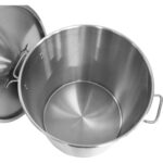 Professionaalne prügikast roostevabast terasest kaanega 95 liitrit | Adexa SDB95 - Image 6