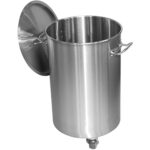 Professionaalne prügikast roostevaba terasega, kaane ja ratastega, 55 liitrit | Adexa SDC55