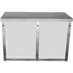 Seinakapp klaasist liugustega roostevaba teras 1000x400x650mm | Adexa SWCGD100402 - Image 2