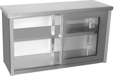 Seinakapp klaasist liugustega roostevaba teras 1200x400x650 mm | Adexa SWCGD120402