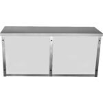 Seinakapp klaasist lükandustega, roostevaba teras, 1400x400x650mm | Adexa SWCGD140402 - Image 2