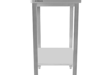 Professionaalne töölaud roostevabast terasest alusriiuliga tagaseinaga 400x700x900mm | Adexa SWT7040B