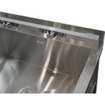 Madal valamu, mopihoidjad, roostevaba teras, 1 kauss, pritsmekaitse, 600x600x660mm, ruudukujulised jalad | Adexa SMSJYLR6060 - Image 7