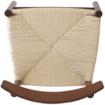 Pöögipuust tool Kreeka pähkli värvi heleda punutud nöörist istmega | | Adexa GS60575LWBE - Image 2