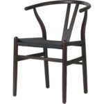 Tume pähklivärvi pöögipuidust tool musta punutud nöörist istmega | | Adexa GSW0029DWB