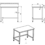 Äripindadele mõeldud töölaud Roostevaba teras Ilma alumise riiulita 450x600x965mm | Adexa DW4560WO - Image 2