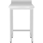 Kaubanduslik töölaud Roostevaba teras Alumine riiul puudub Tagaserv 450x600x965mm | Adexa DW4560