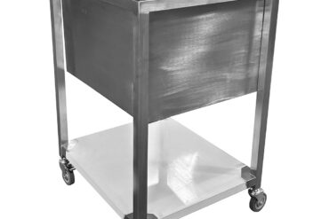 Kommertsiaalne jääkast rataste ja kaanega roostevabast terasest 700x500x850mm | Adexa MIB504035