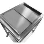 Kommertsiaalne jääkast rataste ja kaanega roostevabast terasest 700x500x850mm | Adexa MIB504035 - Image 7