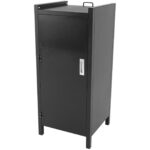 Prügikasti kapp, millel on kukkumistunnel ja kandikute riiul Must | Adexa TRC5054