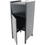 Prügikasti kapp, millel on kukkumistunnel ja kandikute riiul Must | Adexa TRC5054 - Image 2