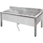 Madal potipesu Valamu roostevaba teras Pristmekaitse 1200x600x660mm Ruudukujulised jalad | Adexa SMSJY12060