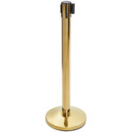 Kuldsed Tõkkepostid Musta Tõmmatava Vööga 2m | Adexa BBP01C - Image 2