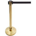 Kuldsed Tõkkepostid Musta Tõmmatava Vööga 2m | Adexa BBP01C