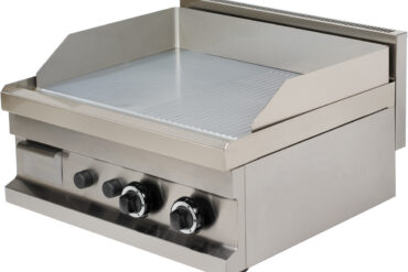 Kommertsiaalne gaas-grillplaat Sile/Ribitud Kroomkattega 2 tsooni 9,6 kW Lauapealne | Adexa Hotmax 600 GG606SG