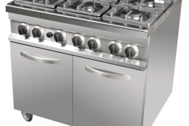 Professionaalne gaasipliit 6 põletit 24kW GN2/1 gaasiahjus 8kW | Adexa Hotmax 700 GR763