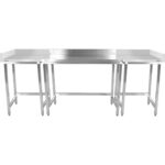 Kaubanduslik roostevaba terasest vasakpoolne töölaud 600x600x965mm | Adexa DWL6060L - Image 4