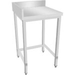 Kaubanduslik roostevaba terasest vasakpoolne töölaud 600x600x965mm | Adexa DWL6060L