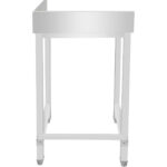 Tööstuslik roostevabast terasest töölaud parempoolse paigutusega 600x600x965mm | Adexa DWL6060R - Image 2