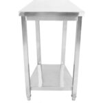 Kaubanduslik töölaud roostevabast terasest alumise riiuliga 300x700x900mm | Adexa DWT3070WO - Image 3