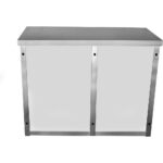 Seinakapik kapp klaasist lükandustega Roostevaba teras 1000x400x800mm | Adexa SWCGDHH100402 - Image 4