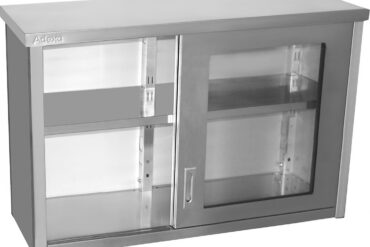 Seinakapp klaasist lükandustega roostevabast terasest 1200x400x800mm | Adexa SWCGDHH120402