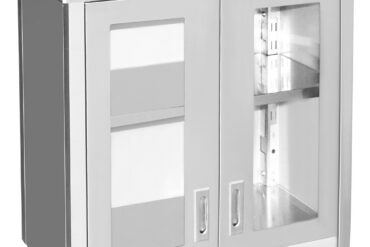 Seinakapik klaasist kiikustega roostevaba teras 600x400x800mm | Adexa SWCGDHH60402