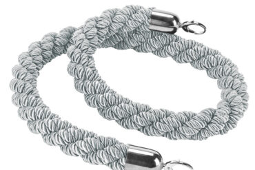 Hõbedane punutud piirdeköis hõbedaste otstega 1,5m | Adexa BR01BSS