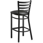 Must metallist baaripukk seljatoe ja vinüülist istmega | Adexa GS697B - Image 2