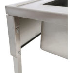 Kaubanduslik valamu Roostevaba teras 1000x700x900mm 1 kauss paremal pritsmekaitse 50mm | Adexa DSE1070R - Image 9