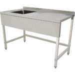 Valamu Roostevaba teras 1400x700x900mm 1 kauss vasakul pritseserv 50mm | Adexa DSE1470L