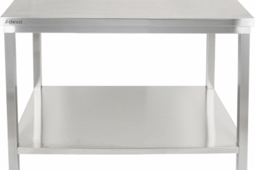 Premium töölaua koos alumise riiuliga 304 roostevaba teras Sobib välitingimustesse 1000x600x900mm | Adexa Elite ET260100