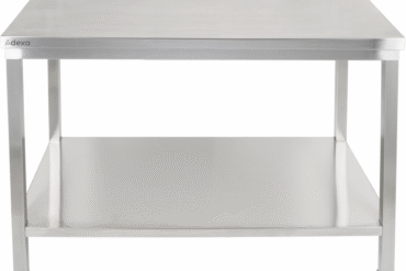 Kvaliteetne töölaud alariiuliga 304 roostevaba teras Sobib kasutamiseks õues 1200x600x900mm | Adexa Elite ET260120