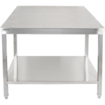 Töölaud Premium alumise riiuliga 304 roostevabast terasest Sobib õues kasutamiseks 1000x700x900mm | Adexa Elite ET270100