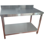 Kaubanduslik töölaua alune riiul roostevaba teras ruudukujulised jalad 600x700x900mm | Adexa QNH11122 - Image 6